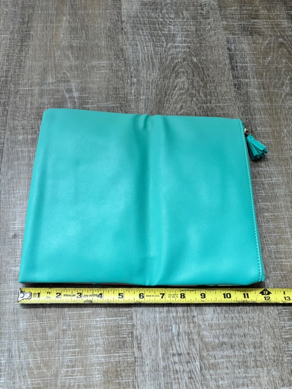 Rachel Pally Reversible Clutch Paradise Tropical Floral Mint Coral Vegan Leather